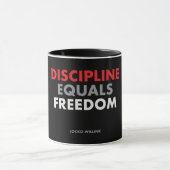 Discipline staat gelijk aan vrijheid Jocko Willink Mok (Midden)