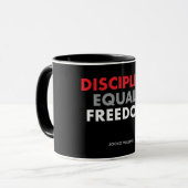 Discipline staat gelijk aan vrijheid Jocko Willink Mok (Voorkant links)