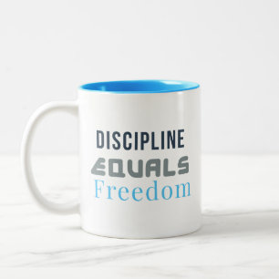 Discipline Staat Gelijk Aan Vrijheid – Krachtige M Tweekleurige Koffiemok