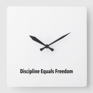 Discipline Staat Gelijk Aan Vrijheid Minimalistisc Vierkante Klok