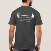 Discipline T-shirt met ruwe witte tekst (Achterkant)