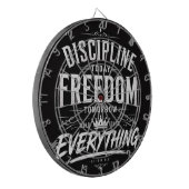 Discipline Vandaag Vrijheid Morgen Dartbord (Voorkant Links)