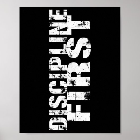 Discipline verslaat motivatie1 poster (Voorkant)