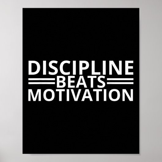 Discipline verslaat motivatie gym poster (Voorkant)