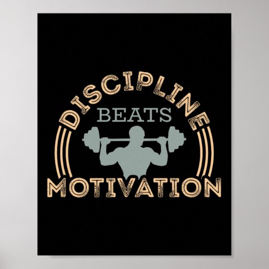 Discipline verslaat motivatie poster (Voorkant)