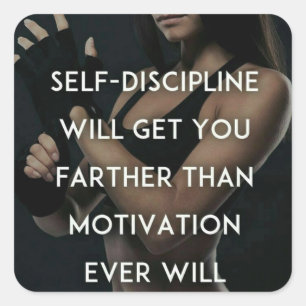 Discipline versus Motivatie - Inspiratie voor een  Vierkante Sticker