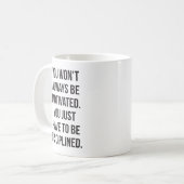 Discipline versus Motivatie - Inspirerend training Koffiemok (Voorkant links)