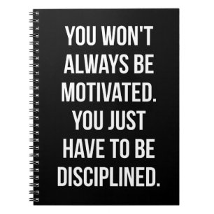 Discipline versus Motivatie - Inspirerend training Notitieboek