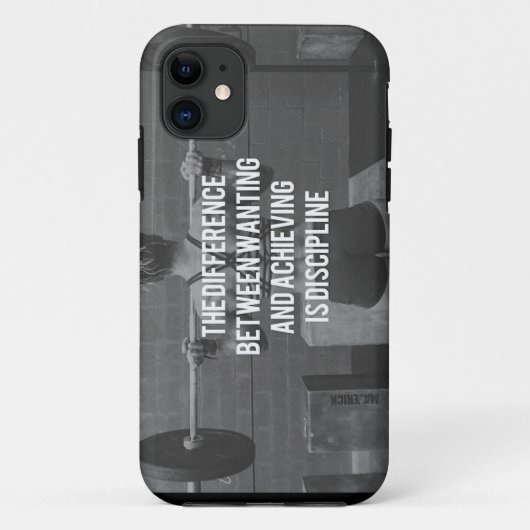 Discipline - Wanting versus Achieving, de fitness  Case-Mate iPhone Case (Achterkant)