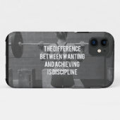 Discipline - Wanting versus Achieving, de fitness  Case-Mate iPhone Case (Achterkant (horizontaal))