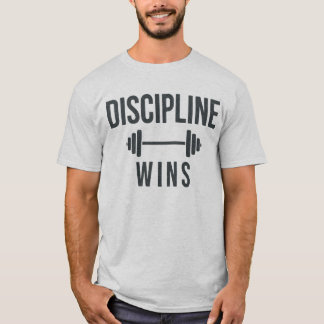 Discipline Wins Gymshirt voor Mannen | Motiverend T-shirt