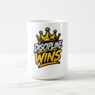 Discipline Wint Kroon Motivatie Gym Workout Ontwer Koffiemok