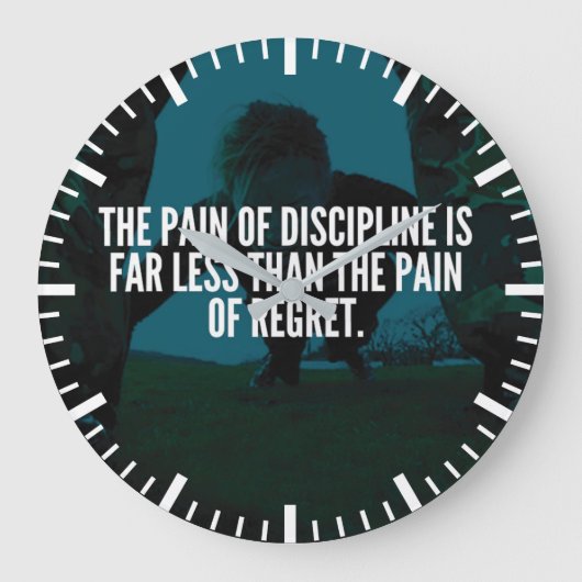 Discipline - Workout Inspirerend Grote Klok (Voorkant)