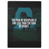 Discipline - Workout Inspirerend Klembord (Achterkant)