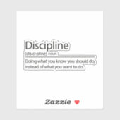 Disciplinedefinitie, Motivatie Inspirerend Sticker (Vel)