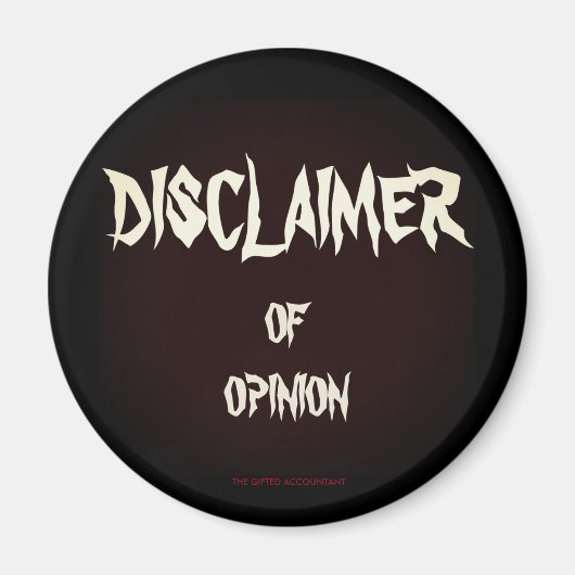 "Disclaimer of opinion" Magneet (Voorkant)