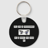 Disclaimer T-shirt voor programmeurs Sleutelhanger (Voorkant)
