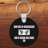 Disclaimer T-shirt voor programmeurs Sleutelhanger (Voorkant)
