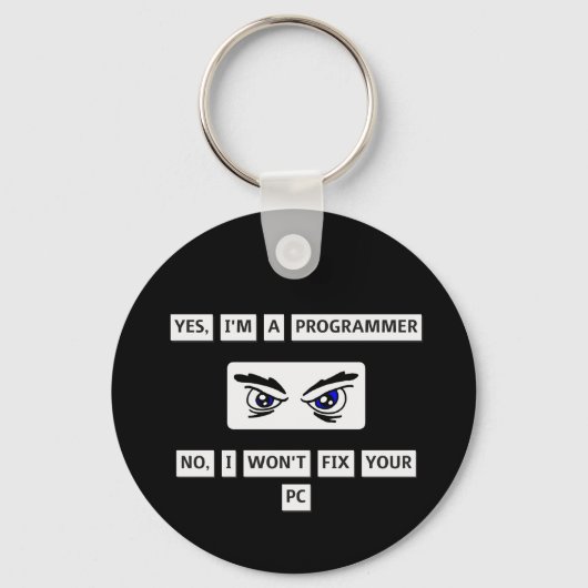 Disclaimer T-shirt voor programmeurs Sleutelhanger (Achterkant)