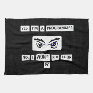 Disclaimer T-shirt voor programmeurs Theedoek