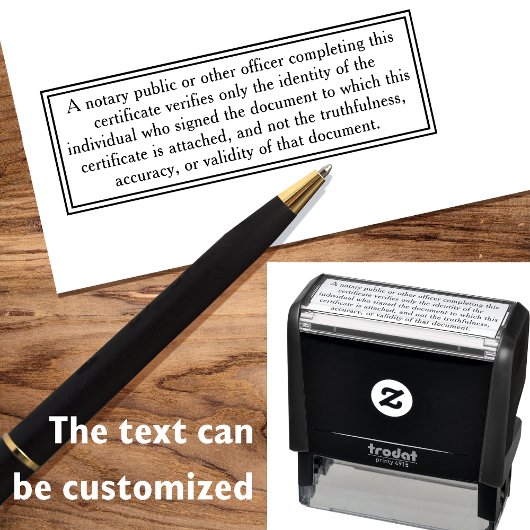 Disclaimer voor openbaar notariaat Aangepaste info Zelfinktende Stempel
