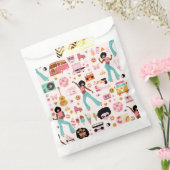 Disco 1970s Afrikaanse meisje alien Bedankzakje (Gezegeld)