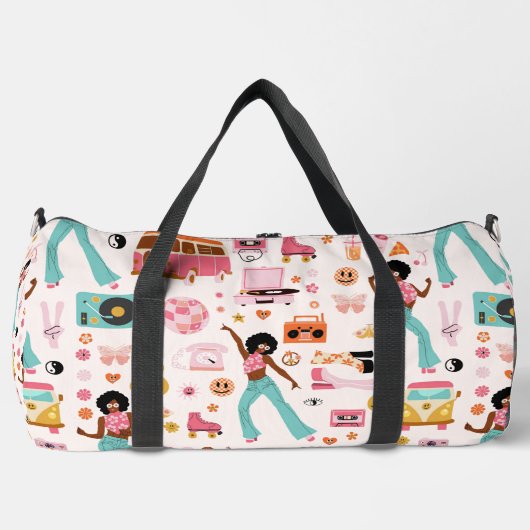 Disco 1970s Afrikaanse meisje alien Plunjezak (Voorkant)