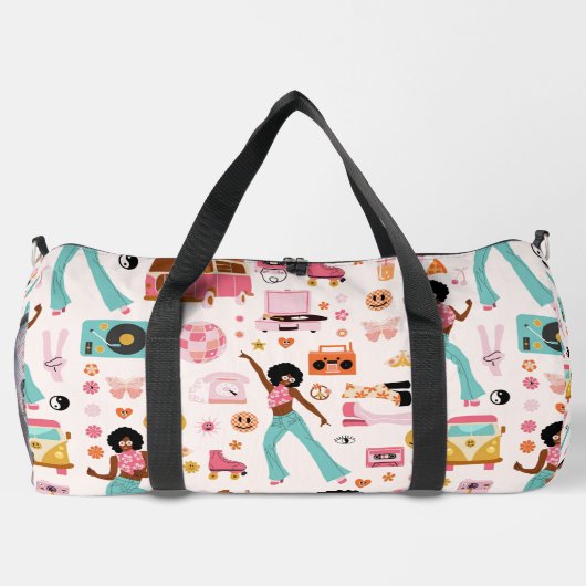 Disco 1970s Afrikaanse meisje alien Plunjezak (Achterkant)