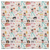 Disco 1970s Afrikaanse meisje alien Stof (Swatch)