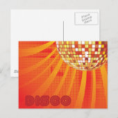 Disco ~ 1980 s Disco Ball Briefkaart (Voorkant / Achterkant)