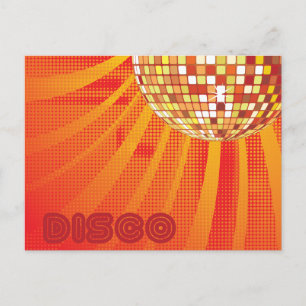 Disco ~ 1980 s Disco Ball Briefkaart