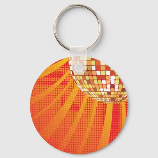 Disco ~ 1980 s Disco Ball Sleutelhanger (Voorkant)