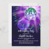 Disco 21ste verjaardagsfeest kaart (Voorkant)