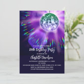 Disco 21ste verjaardagsfeest kaart (Staand voorkant)