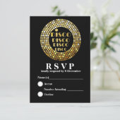 Disco 3.5" x 5" antwoordkaart RSVP kaartje (Staand voorkant)
