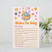 Disco 70 van Retro wenst Baby shower activiteit Briefpapier (Staand voorkant)