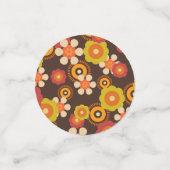 Disco 70s 60s Retro Flowers Pop Culture Confetti (Kleine voorkant)