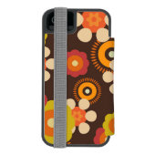 Disco 70s 60s Retro Flowers Pop Culture Incipio iPhone Portemonnee Hoesje (Agenda Achterkant)