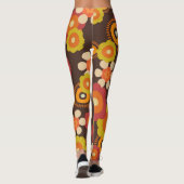 Disco 70s 60s Retro Flowers Pop Culture Leggings (Achterkant)