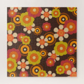 Disco 70s 60s Retro Flowers Pop Culture Legpuzzel (Horizontaal)