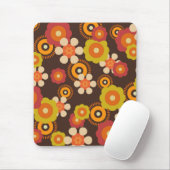 Disco 70s 60s Retro Flowers Pop Culture Muismat (Met muis)