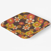 Disco 70s 60s Retro Flowers Pop Culture Papieren Bordje (Gebogen)