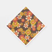 Disco 70s 60s Retro Flowers Pop Culture Servet (Hoek)