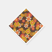 Disco 70s 60s Retro Flowers Pop Culture Servet (Hoek)