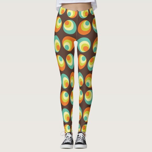 Disco 70s 60s Retro Pop Culture Leggings (Voorkant)