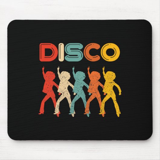 Disco 70s Disco Thed Retro Dancing Muismat (Voorkant)