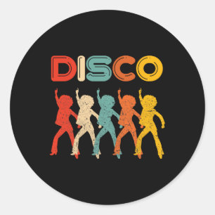 Disco 70s Disco Thed  Retro Dancing Ronde Sticker