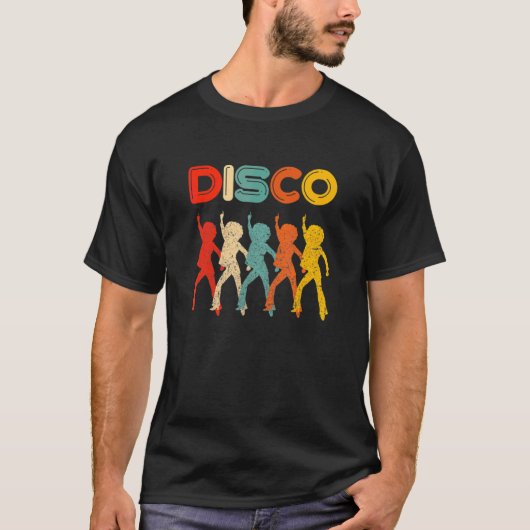 Disco 70s Disco Thed  Retro Dancing T-shirt (Voorkant)