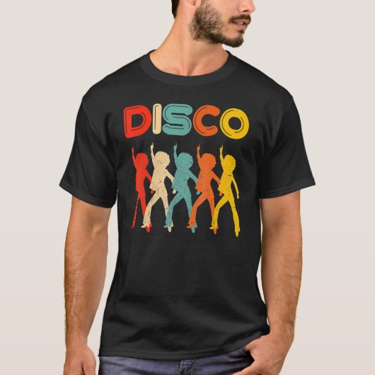 Disco 70s Disco Thed  Retro Dancing T-shirt (Voorkant)