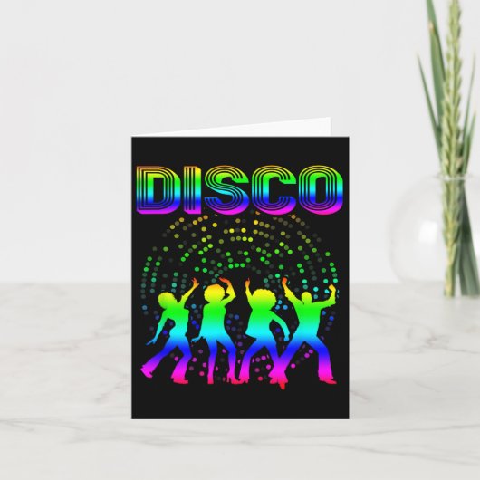 Disco 70s Disco Thed Shirt Retro Dancing Kaart (Voorkant)